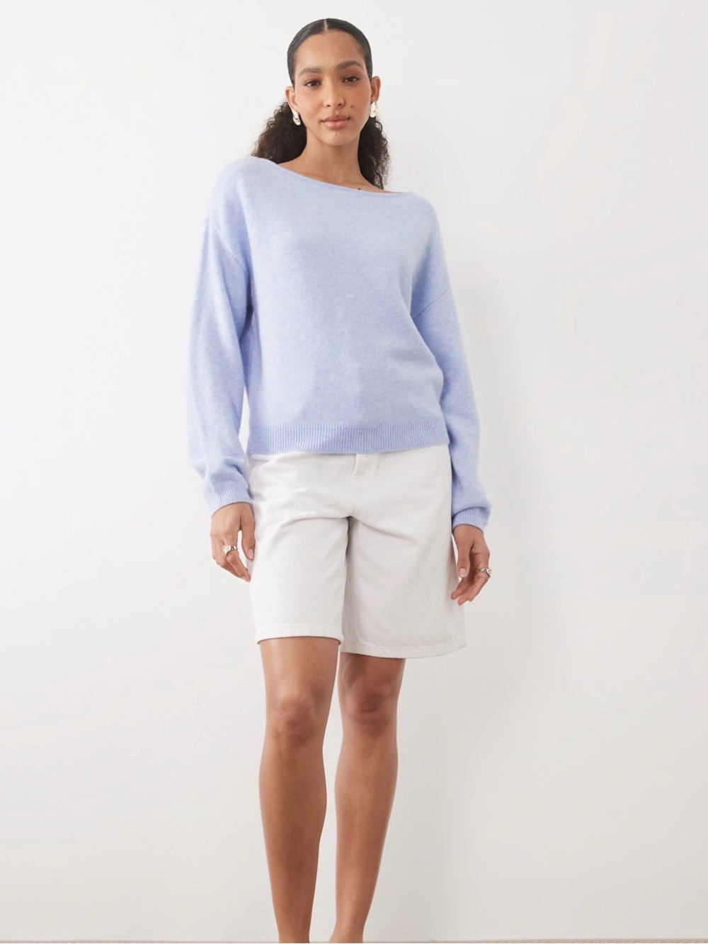 Abercrombie Soft Light Blue Merino Wool Sweater